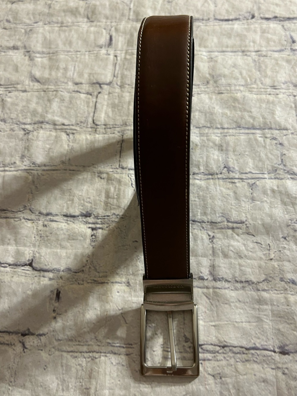 U.S.POLO ASSN. REVERSIBLE BLACK BROWN SILVER TONE BUCKLE MEN’S BELT SIZE 34